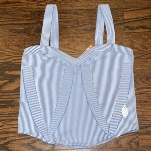 Free People Blue Perfectly Plated Cami